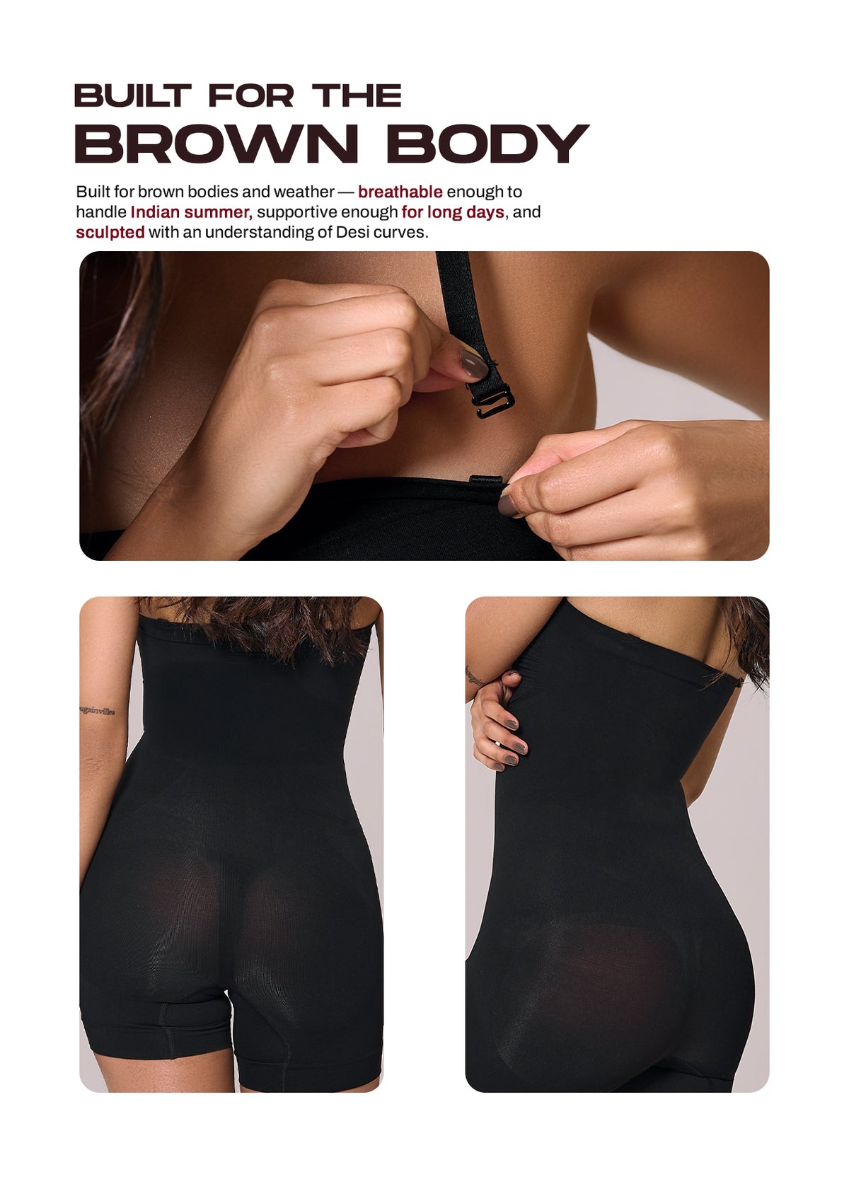Strapless Butt Lifting Body Shaper